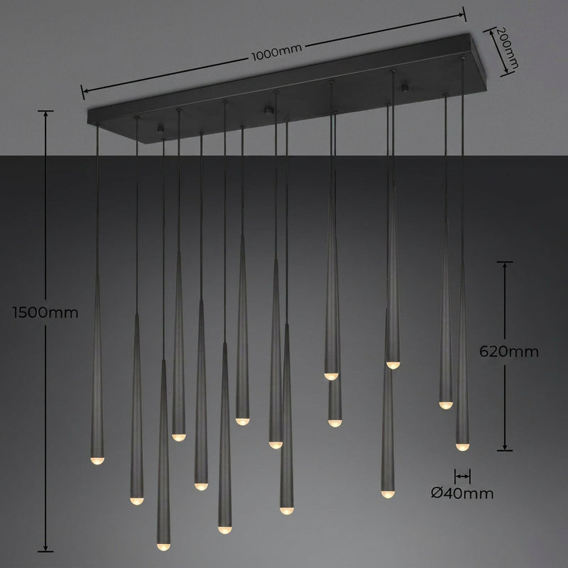 Lustra LED Premium Cala Black Echivalent 650W