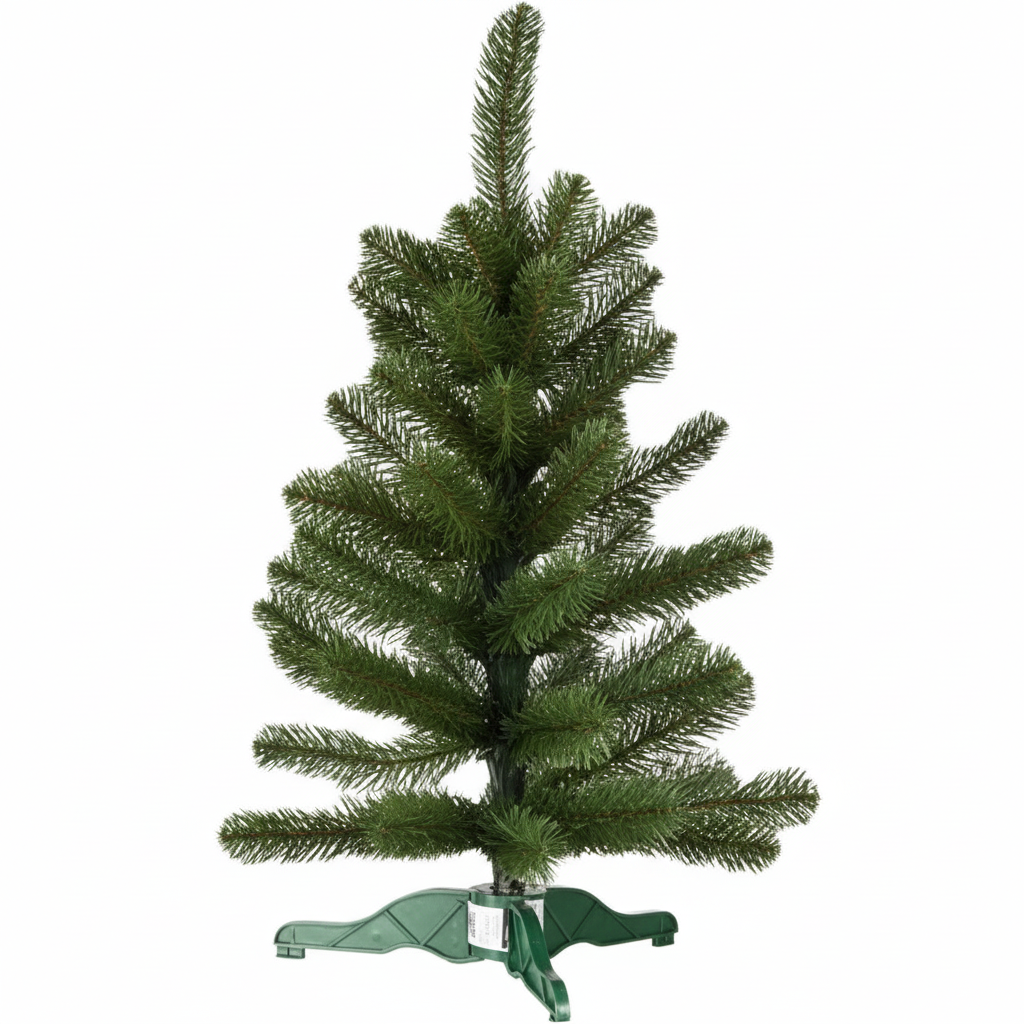 Brad Artificial de Craciun 3D Mini Alpin Verde H60xD36CM