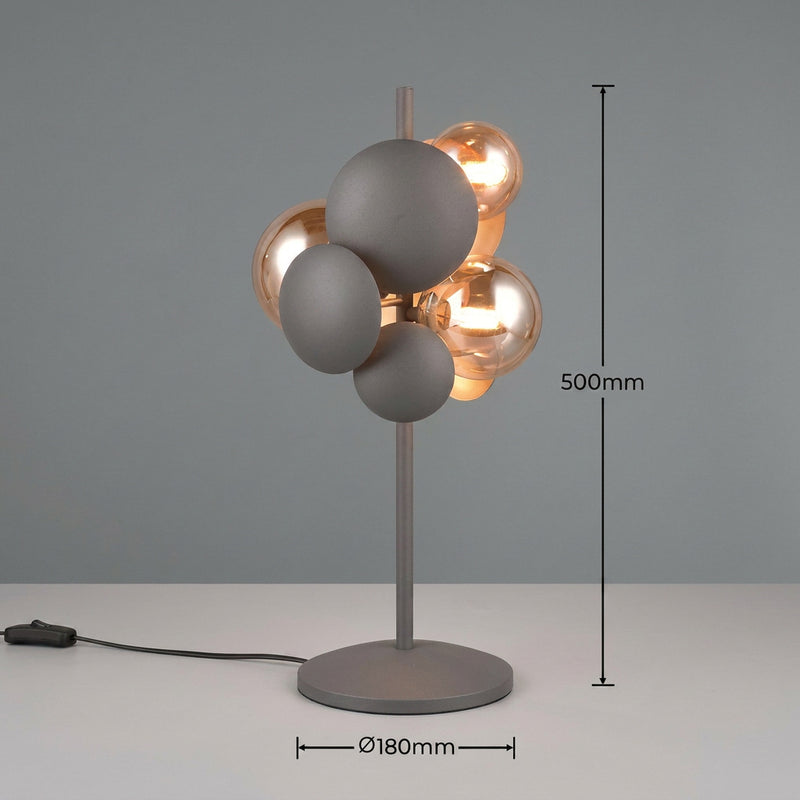 Veioza Premium Bubble Gold & Grey 3xG9 | 50CM