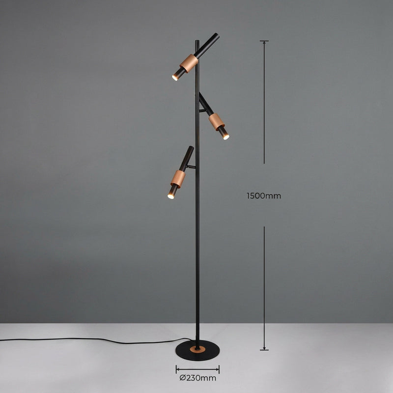Lampadar LED Premium IKARIS Black & Gold 150CM