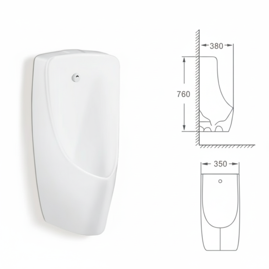 Pisoar Suspendat Ember White 35 x 38 x 76 CM 
