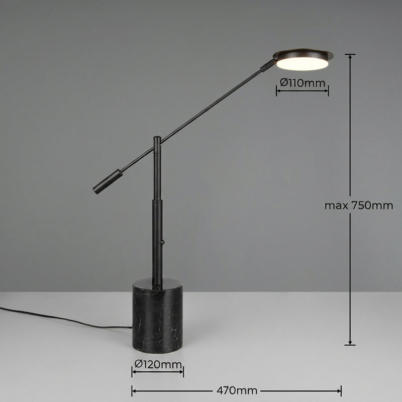 Veioza LED Premium Fiore Black 65CM