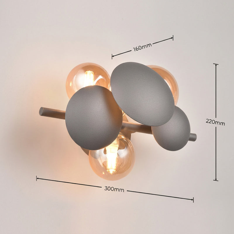 Aplica Premium Bubble Gold & Grey 3xG9