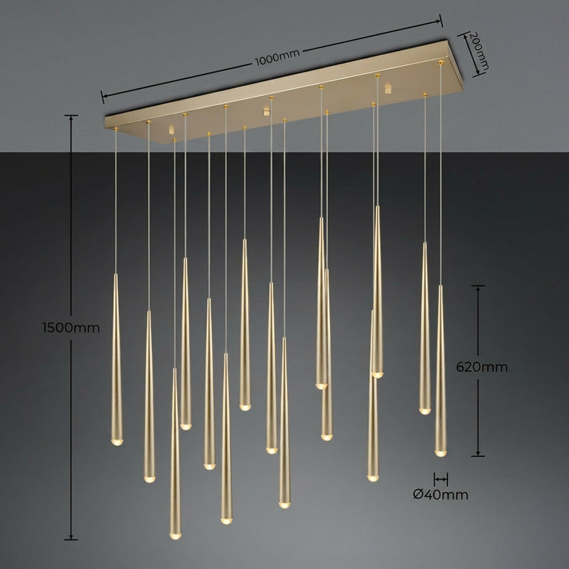 Lustra LED Premium Cala Gold Echivalent 650W