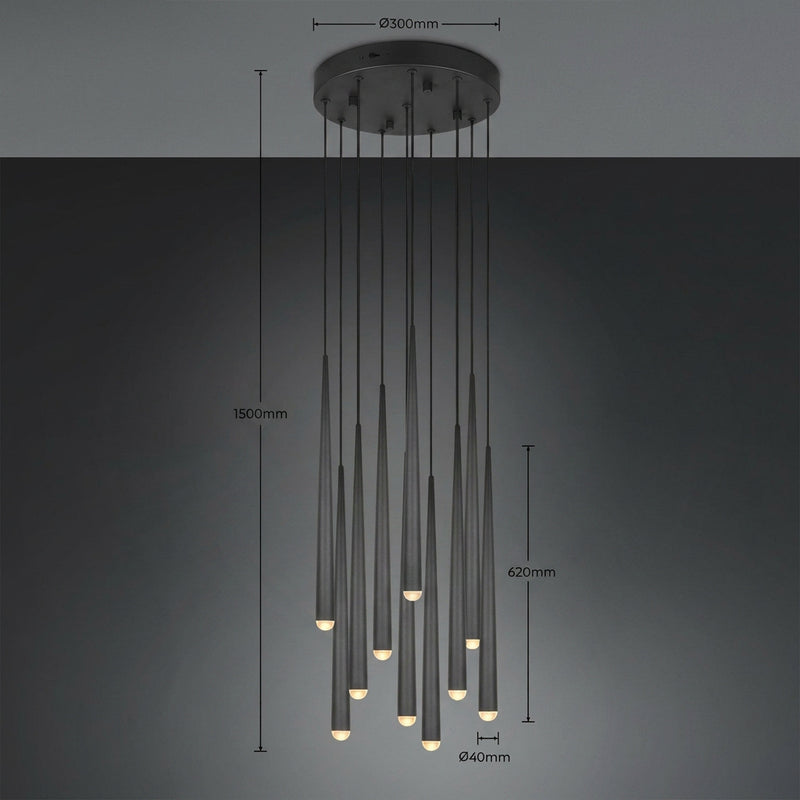 Lustra LED Premium Cala Black Echivalent 450W