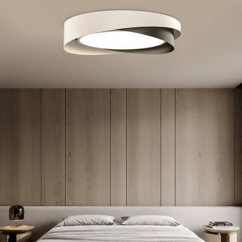 Lustra LED MEBO Circle Black & White Echivalent 400W Telecomanda Resigilat R2