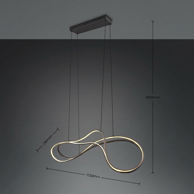 Lustra LED Suspendata Premium Nala Black Echivalent 700W