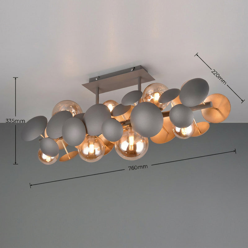 Lustra Premium Bubble Gold & Grey 8xG9