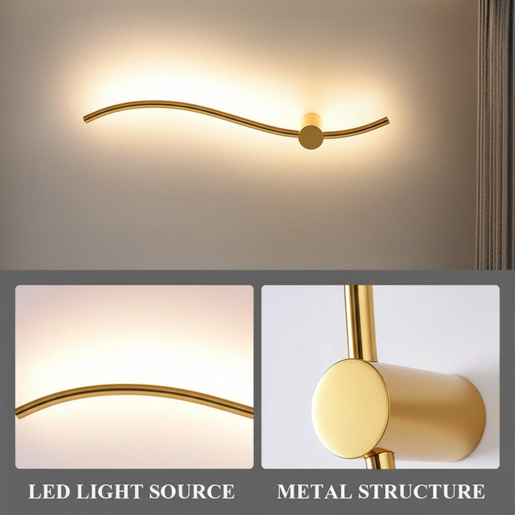 Aplica LED DESI 40W Gold 100CM