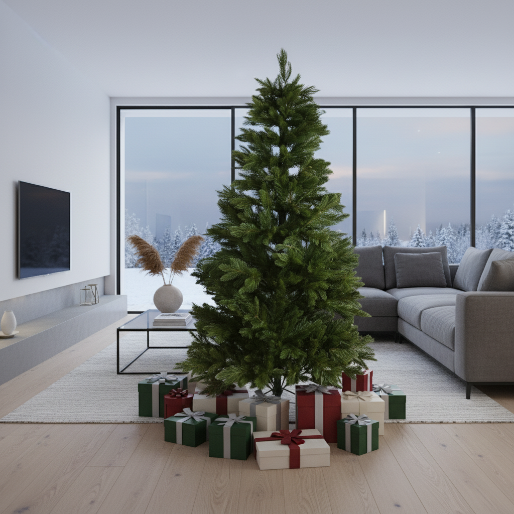 Brad Artificial de Craciun 3D Premium H180xD100CM