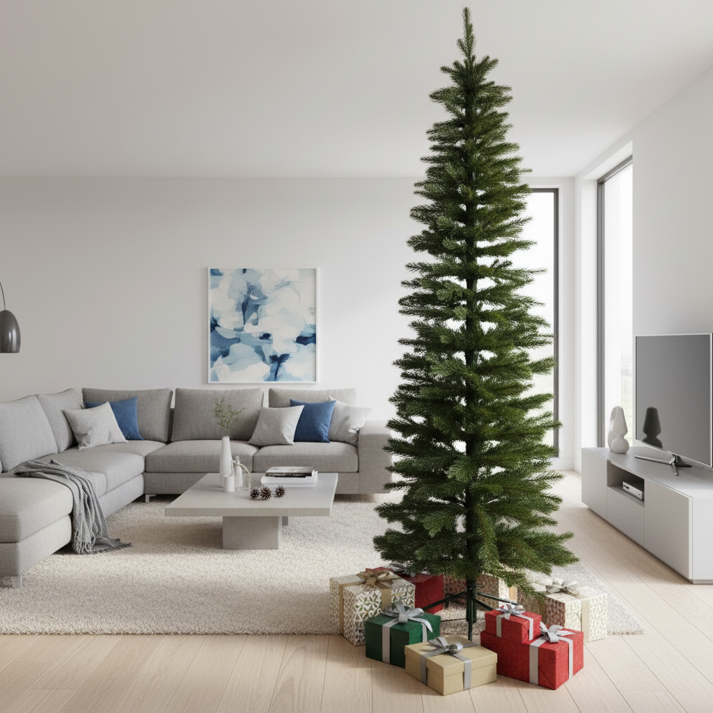 Brad Artificial de Craciun 3D Elvetian Slim H180xD50CM