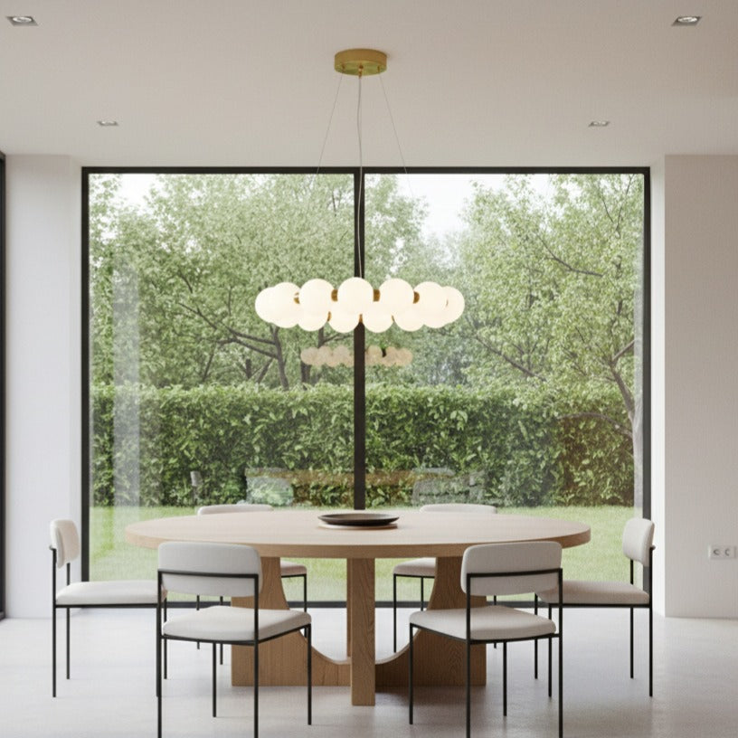 Lustra LED Suspendata Gold PEARL Echivalent 200W Telecomanda