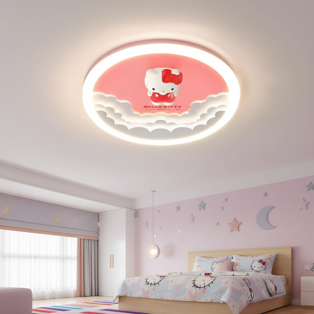 Lustra LED Cloudy Hello Kitty Echivalent 550W Telecomanda