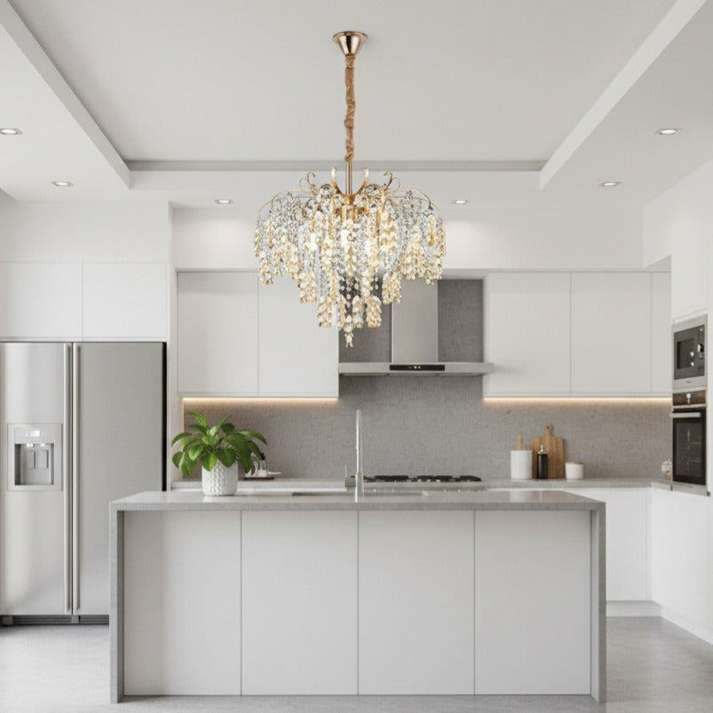 Candelabru Cristal MONCELO Gold ⌀50cm