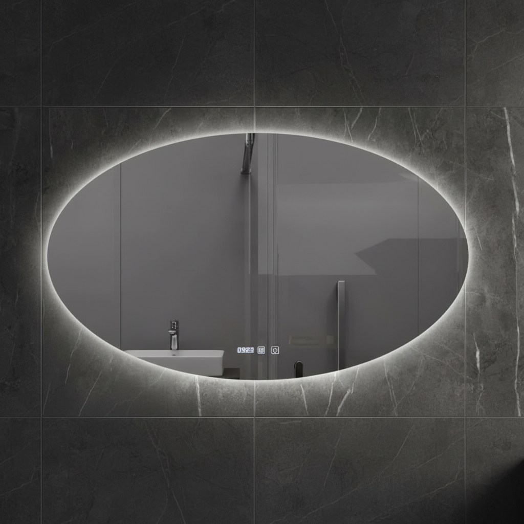 Oglinda LED LIMENA 120x80CM Functie Dezaburire, Ceas, Touch, 3 Lumini