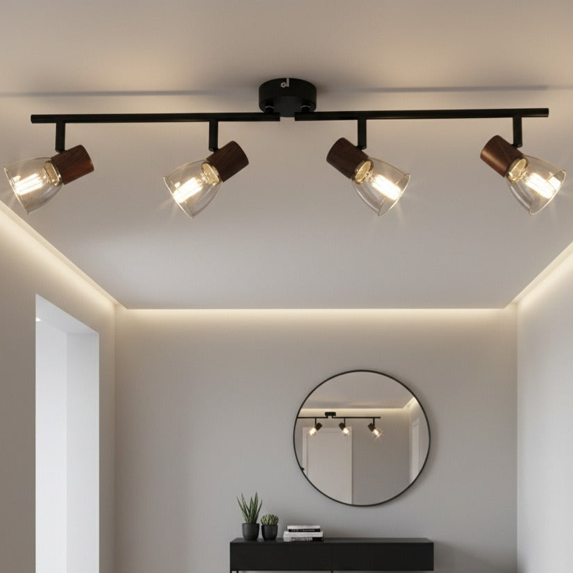 Lustra ZEDY Black cu 4 Spoturi