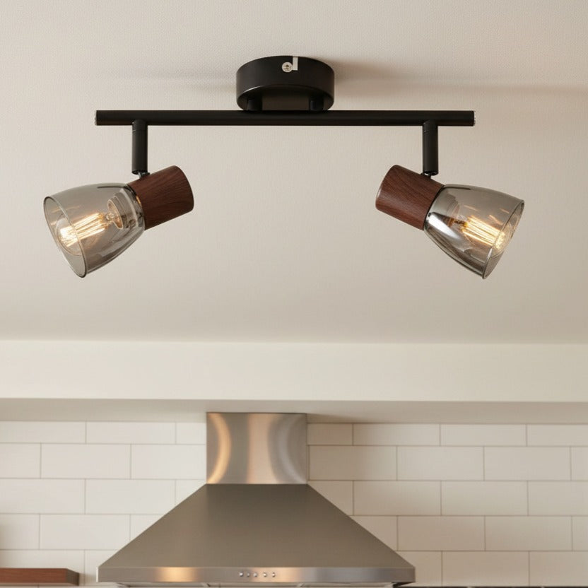 Lustra ZEDY Black cu 2 Spoturi