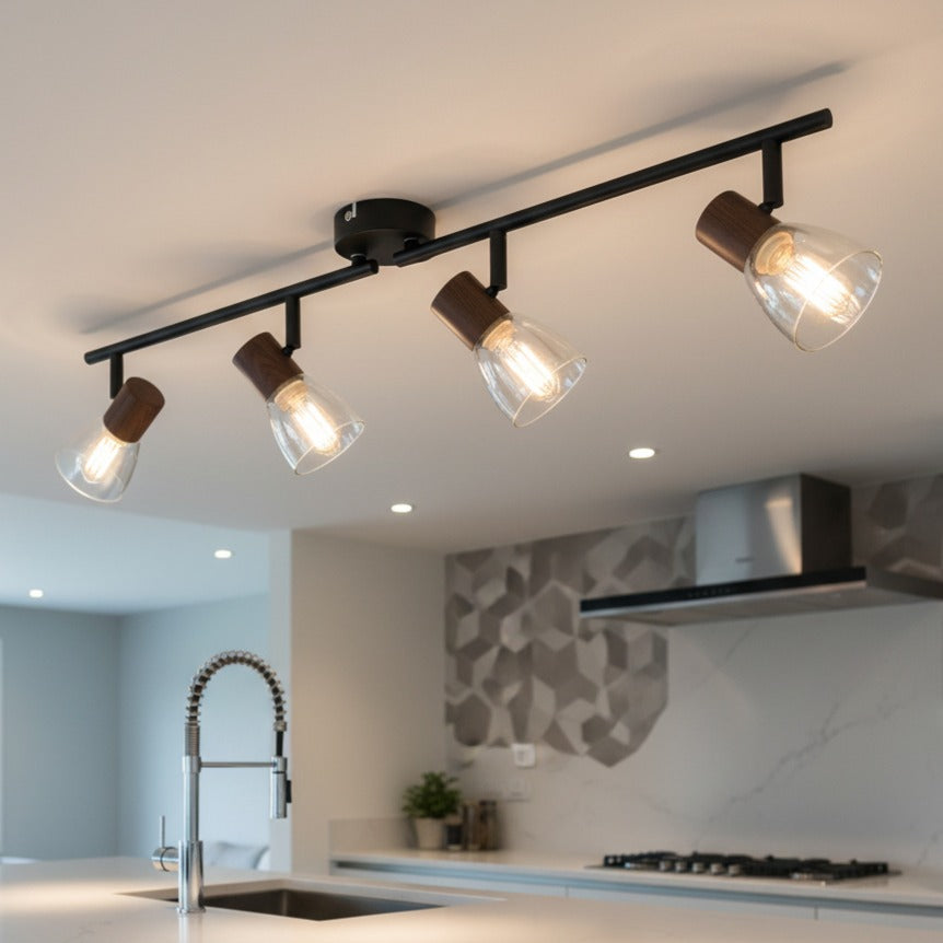 Lustra ZEDY Black cu 4 Spoturi