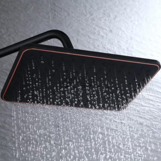 Coloana de Dus Negru Antichizat 3 Functii din Alama Sanitara