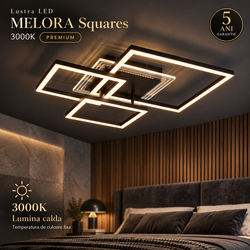 Lustra LED MELORA Squares 3000K PREMIUM