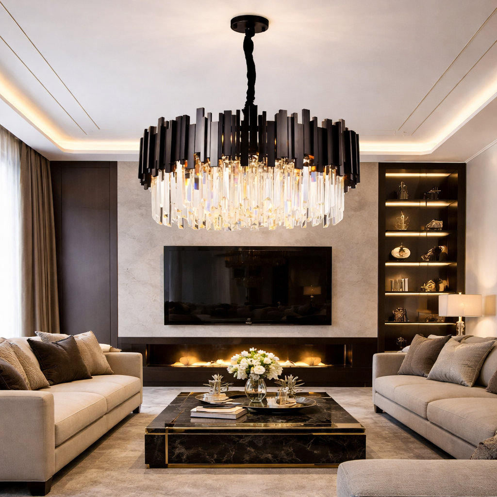 Candelabru Cristal BLACK WIDOW Ø60CM