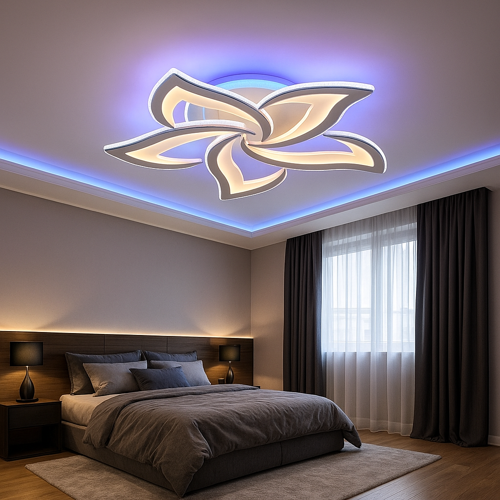 Lustra LED Camelia RGB Echivalent 600W Telecomanda