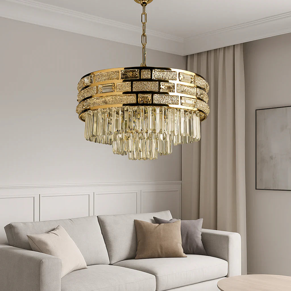 Candelabru Cristal BERA Gold ⌀50CM Chandeliers Crystal