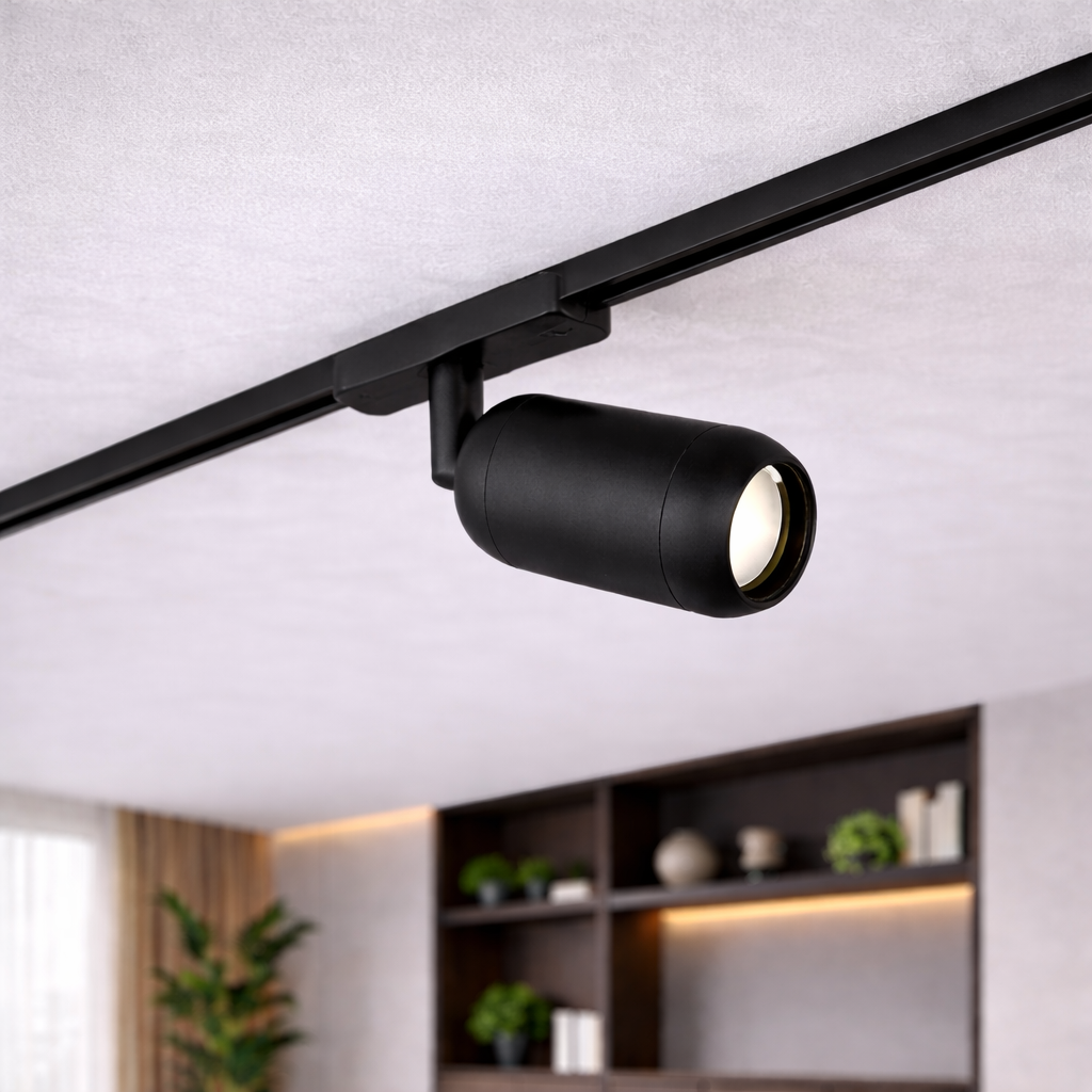 Spot LED Cilindric Urban Track Reglabil 6W 4000K Negru