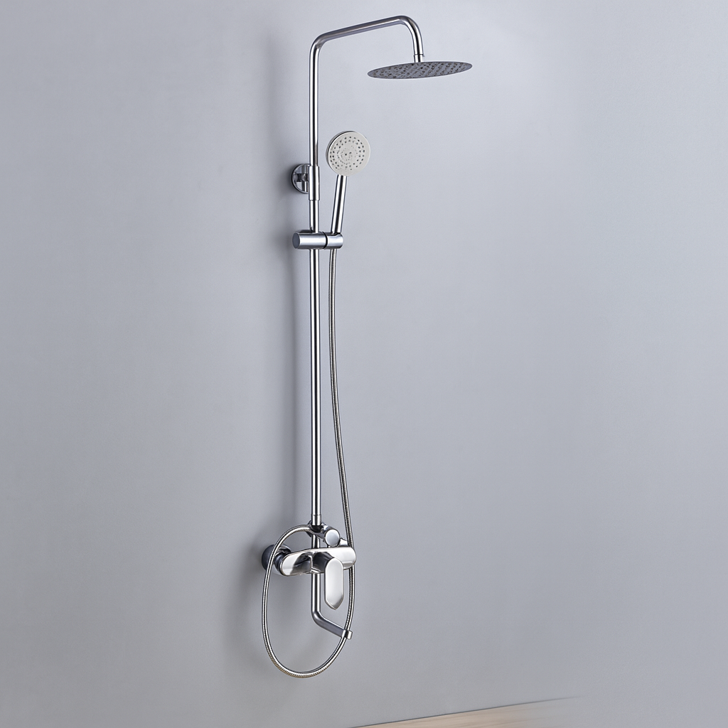 Coloana de Dus Retro Cromata din Alama