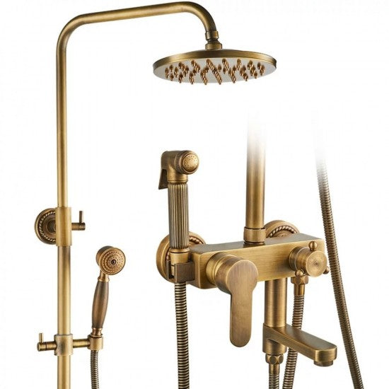 Coloana de Dus Bronz Antichizat 4 Functii din Alama Sanitara