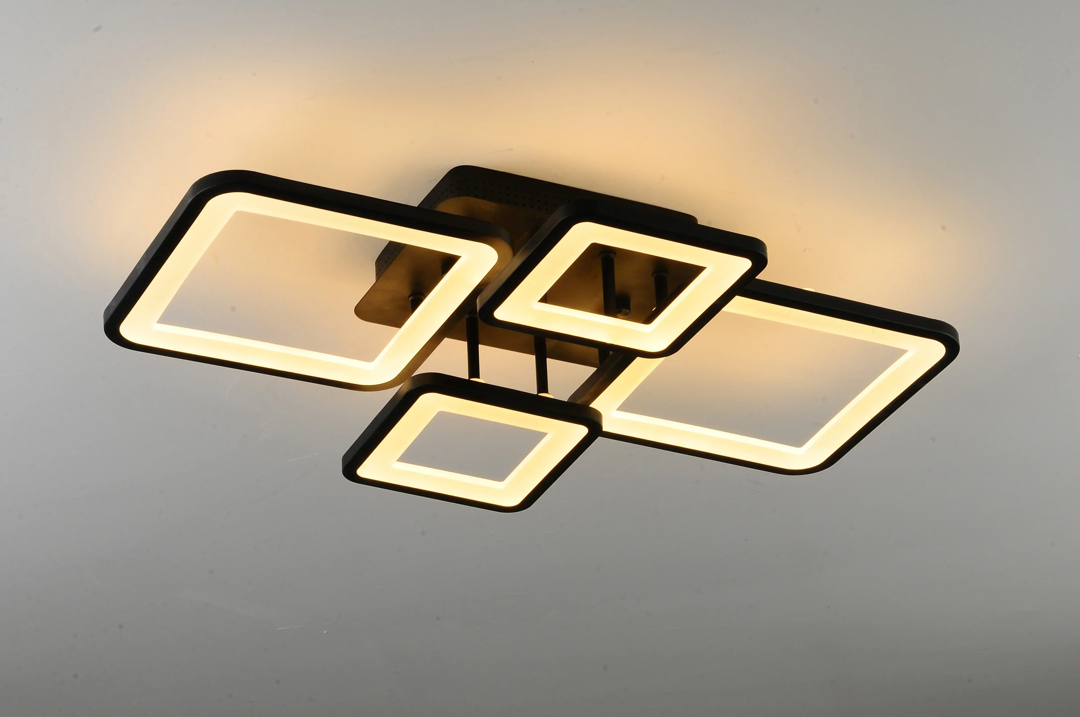 Lustra LED 2+2 SQUARE BLACK Telecomanda Echivalent 500W