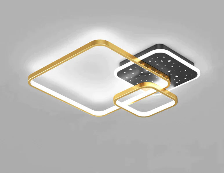 Lustra Led 132W Square Stelute Telecomanda Echivalent 400W - C57 Lighting Fixtures