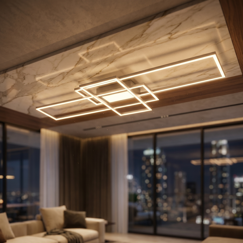 Lustra LED PREMIUM IRVINE Echivalent 800W cu Telecomanda