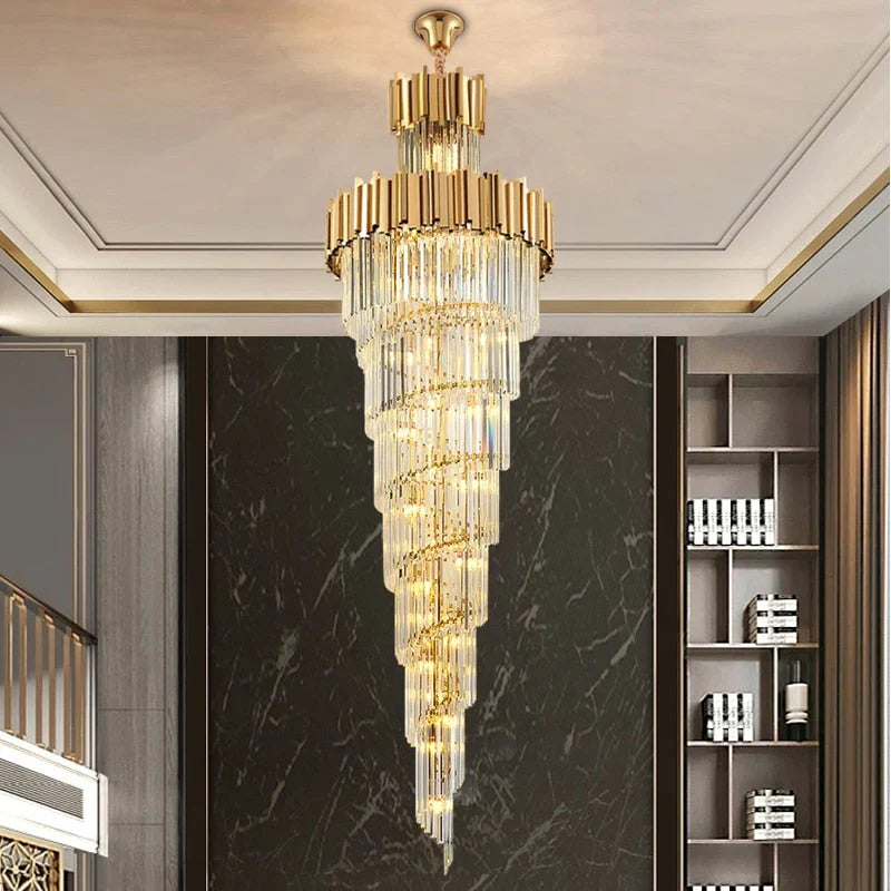 Candelabru Cristal GLORY GOLDEN LUXURY 300cm AURIE / 300CM / LUXURY Chandeliers Crystal