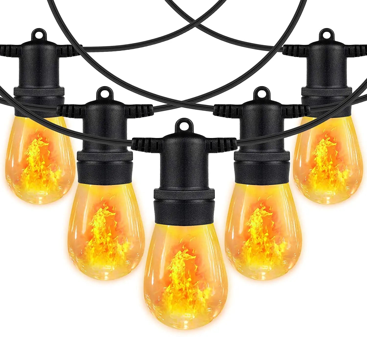 Ghirlanda Luminoasa 5M / 10 Becuri Led Integrat Flacara Miscatoare Interconectabil Bulb Strip