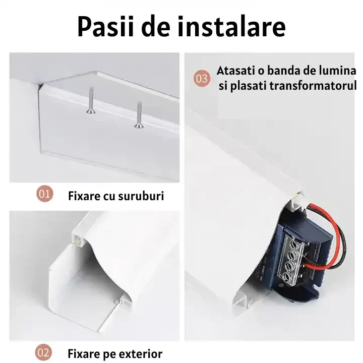 Profil Dublu de Colt pentru Banda LED 3M PROFIL DE COLT / ALUMINIU NATUR LED Strips