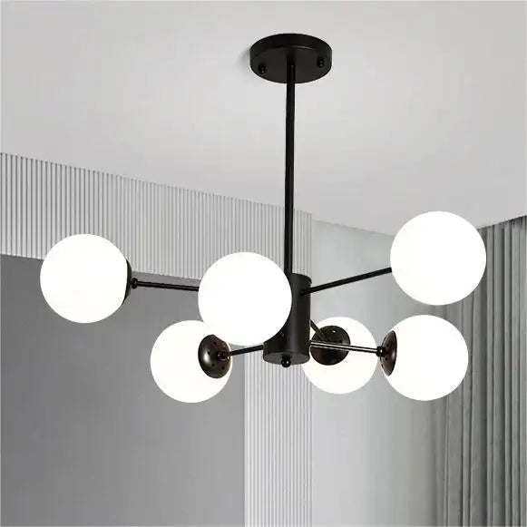 Lustra Abajur Mat Black 6Xe27 3 + 3 Bk Chandeliers