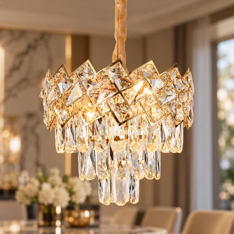Detaliu al cristalelor Malli Gold