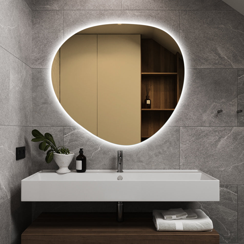 Oglinda LED Functie Dezaburire Touch si 3 Lumini 80x73cm LED MIRROR