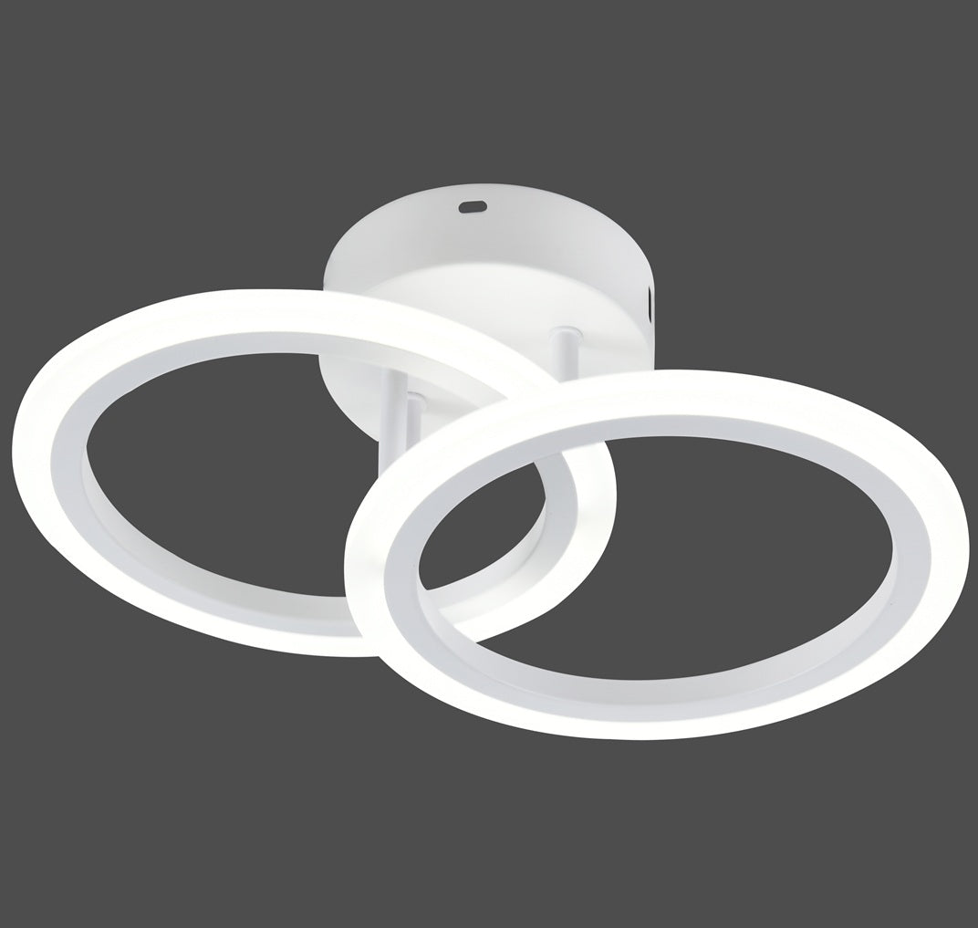 Lustra LED 1 + 1 Circle Design Alb Echivalent 300W Telecomanda ALBA / CIRCLE DESIGN Lighting Fixtures