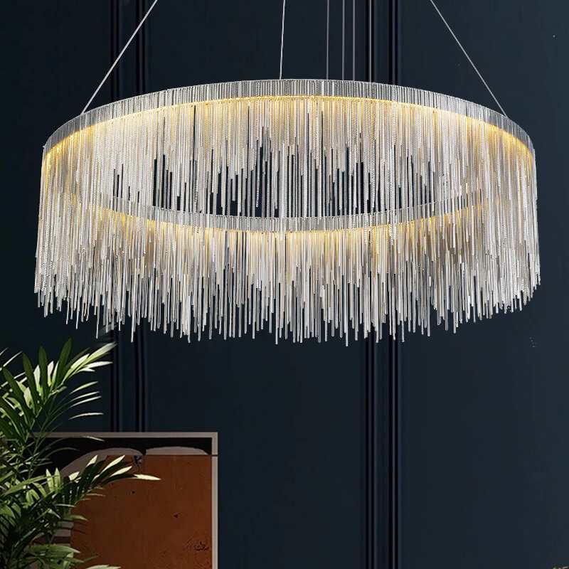 Lustra LED 60W KING Chrome 1 Segment CHROME / 60CM / SUSPENDATE Lighting Fixtures