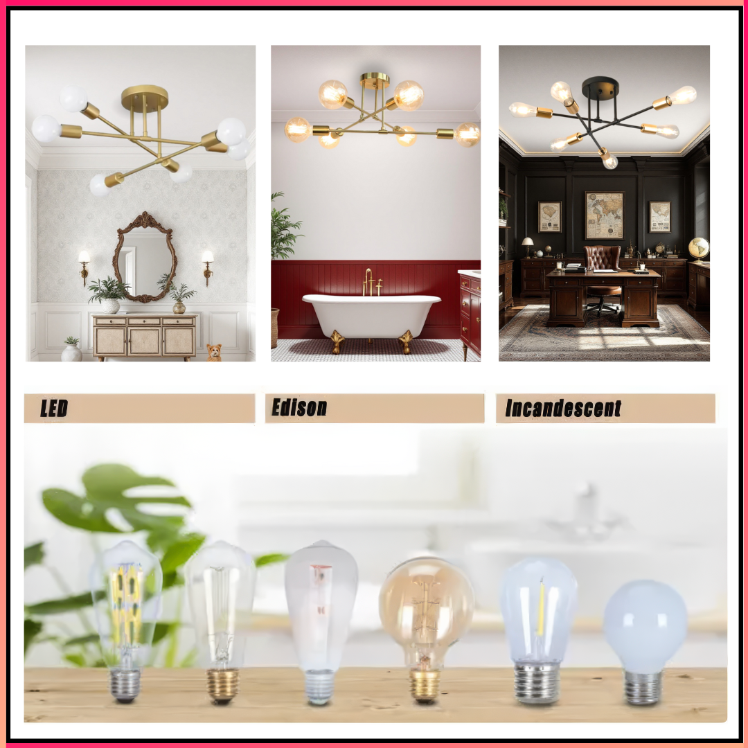 Lustra Vintage 6xE27 GOLD DC 301-6 GD GOLD / VINTAGE SI RETRO DESIGN Lighting Fixtures