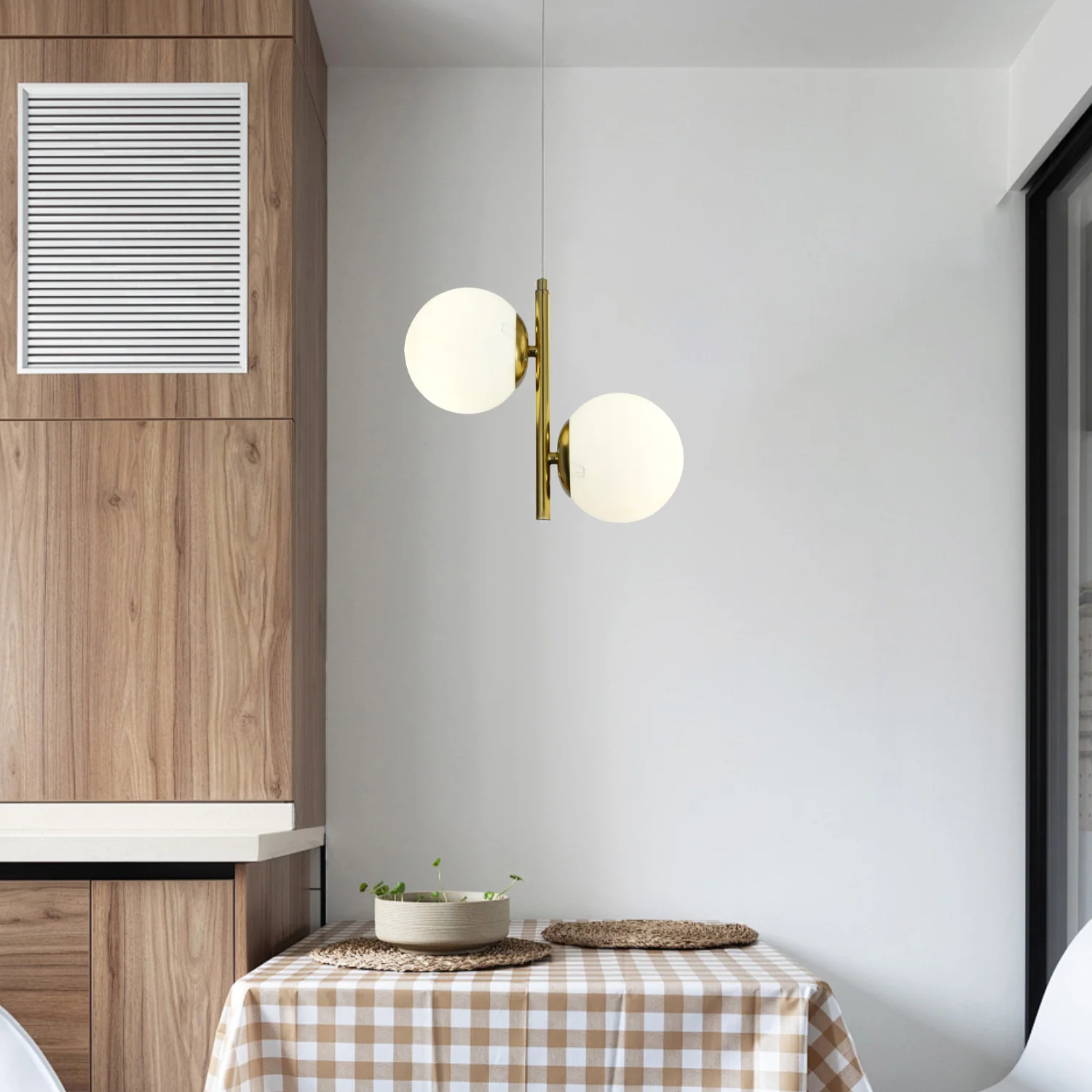 Pendul DIONIS Gold Abajur Mat 2xE27 Chandeliers