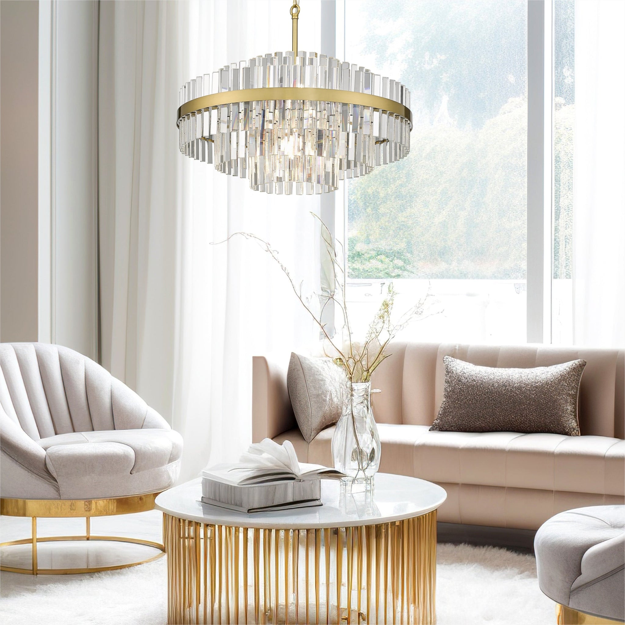 Candelabru Cristal Luxury CONSTANTINOPLE Premium 60cm AURIE / CRISTAL / 60CM Chandeliers Crystal