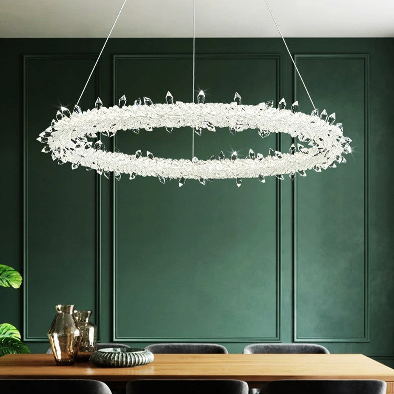 Lustra Led Suspendata Cristal Luxury Frozen Lighting Fixtures