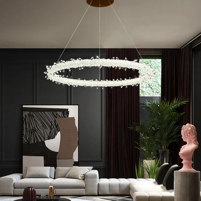 Lustra Led Suspendata Cristal Luxury Frozen Lighting Fixtures