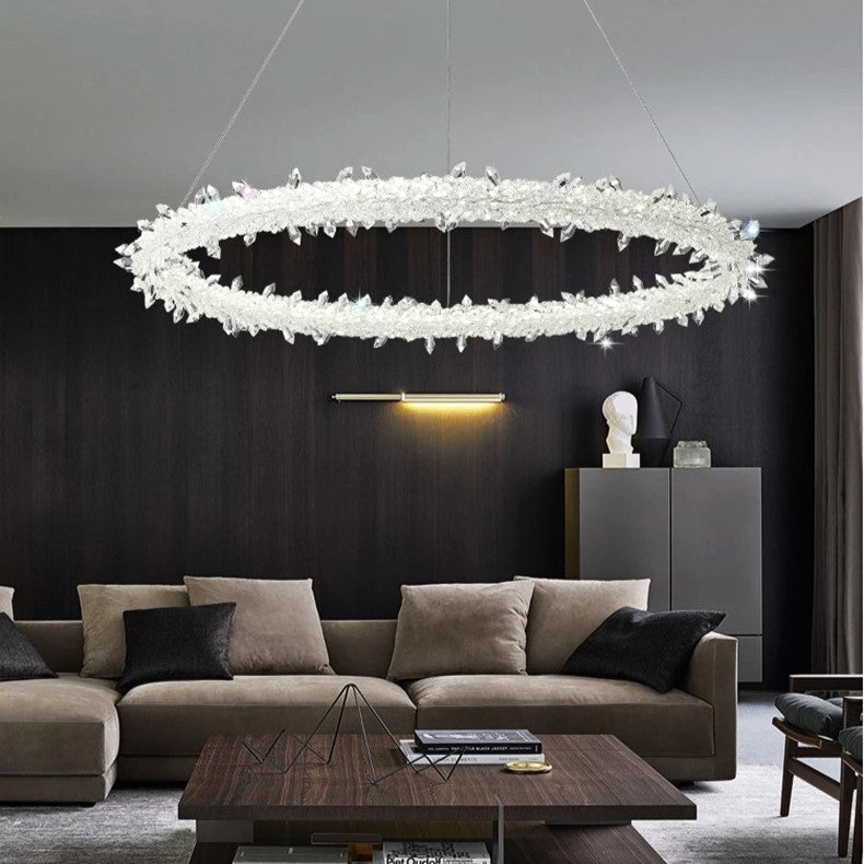 Lustra Led Suspendata Cristal Luxury Frozen Lighting Fixtures