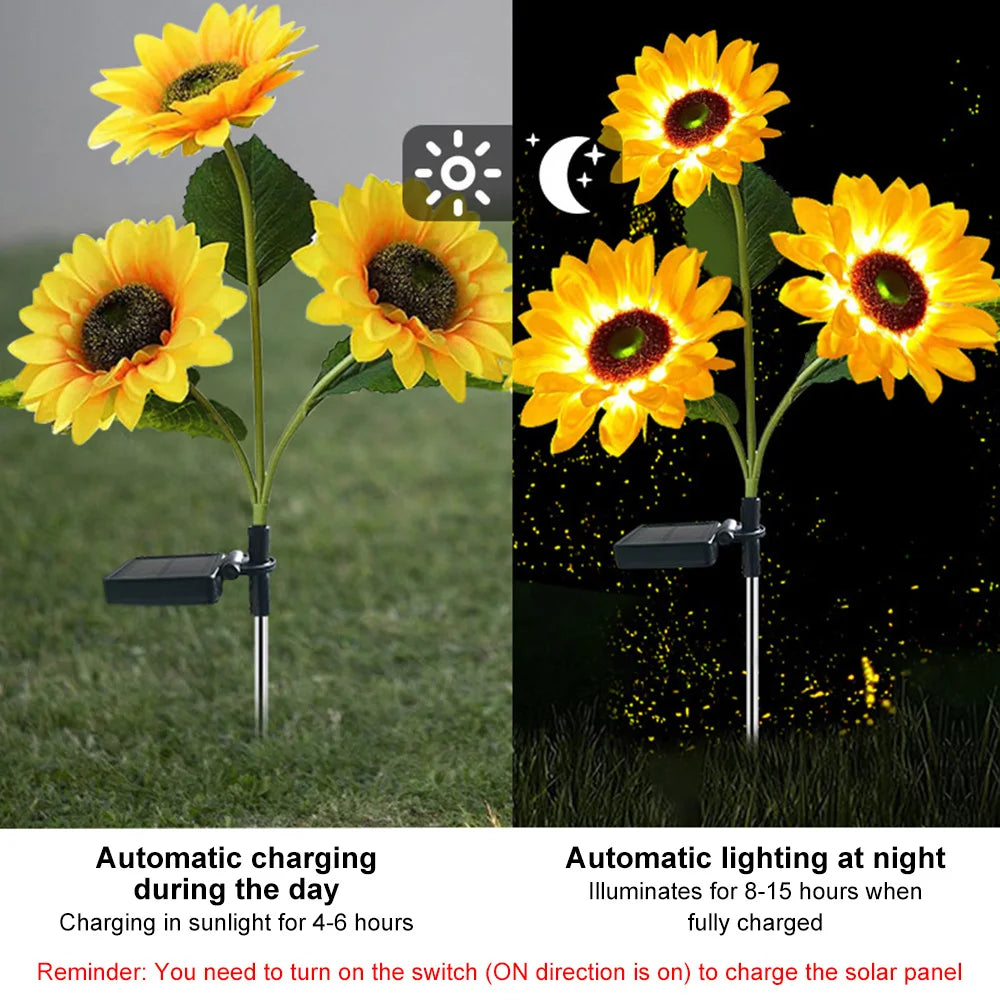 Lampa LED Gradina cu Incarcare Solara SUNFLOWER