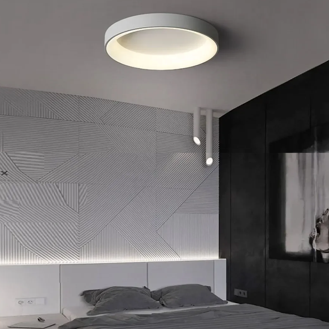 Lustra LED GIRONA White 3 Lumini din buton Echivalent 400W ALBA / 48CM / CIRCLE DESIGN Lighting Fixtures