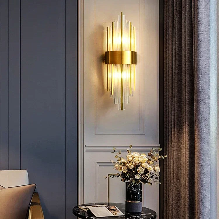 Aplica Perete Cristal Golden CROWN AURIE / CRISTAL / APLICA PERETE Wall Light Fixtures